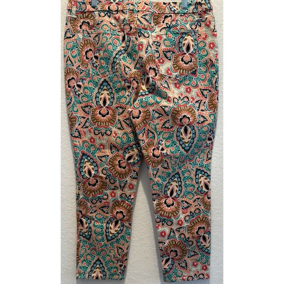 Chico’s So Slimming Girlfriend Ankle Colorful Floral Pants Size 2P (12P) - Picture 2 of 2